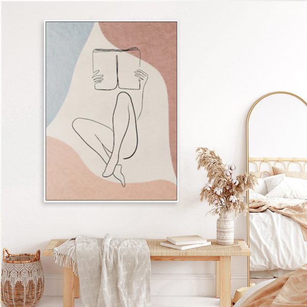 Wall Art - Woman Reading Book - Canvas Prints-Poster Prints - Image 3