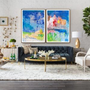 Wall art - Blue Splash (2 sets)- Canvas Prints- Poster Prints