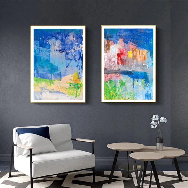 Wall art - Blue Splash (2 sets)- Canvas Prints- Poster Prints - Image 3
