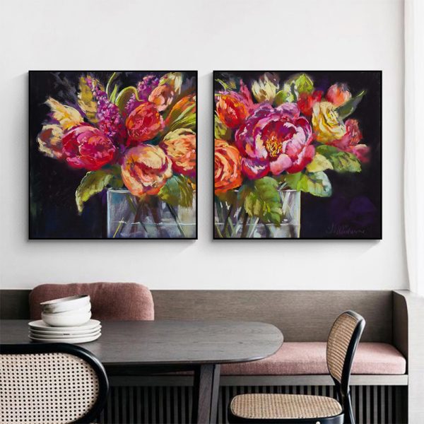 Wall Art - Peony Gardens (2 sets)- Canvas Prints-Poster Prints - Image 2