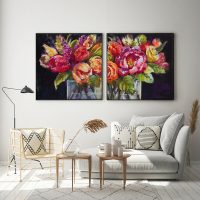 Wall Art - Peony Gardens (2 sets)- Canvas Prints-Poster Prints - Image 3