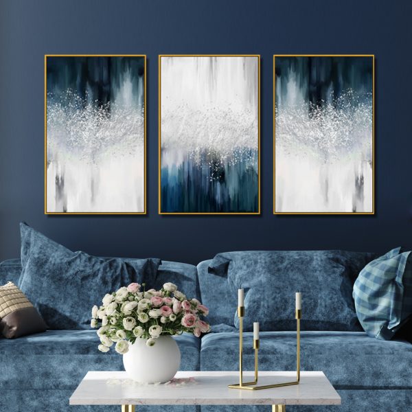Wall Art - Blue Dancing (3 Sets) - Poster Prints -Canvas Prints