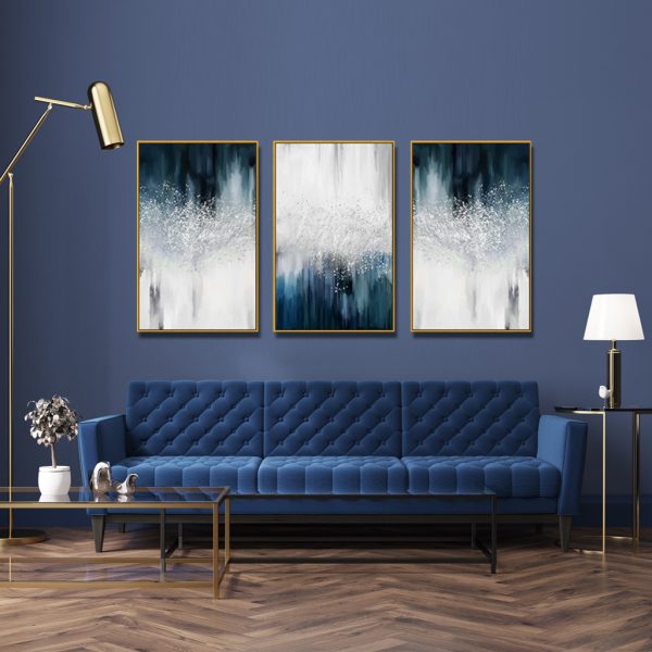 Wall Art - Blue Dancing (3 Sets) - Poster Prints -Canvas Prints - Image 2