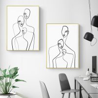 Wall art - Abstract Figures (2 sets)- Canvas Prints- Poster Prints