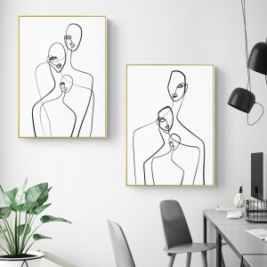 Wall art - Abstract Figures (2 sets)- Canvas Prints- Poster Prints