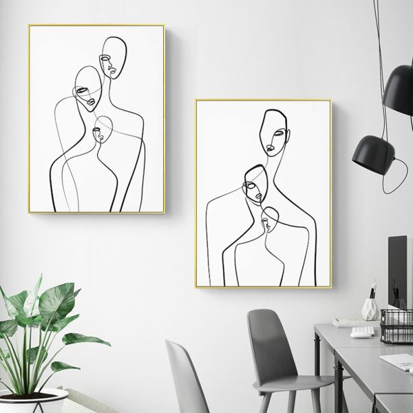 Wall art - Abstract Figures (2 sets)- Canvas Prints- Poster Prints
