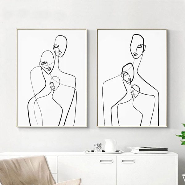 Wall art - Abstract Figures (2 sets)- Canvas Prints- Poster Prints - Image 3