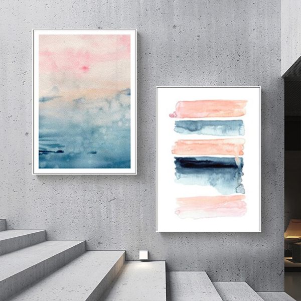 Wall art - Abstract Pink (2 sets)- Canvas Prints- Poster Prints - Image 3