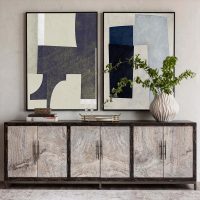 Wall art - Abstract Blue And Grey (2 sets)- Canvas Prints- Poster Prints - Image 3