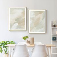 Wall art - Beige and Sage Green (2 sets)- Canvas Prints- Poster Prints