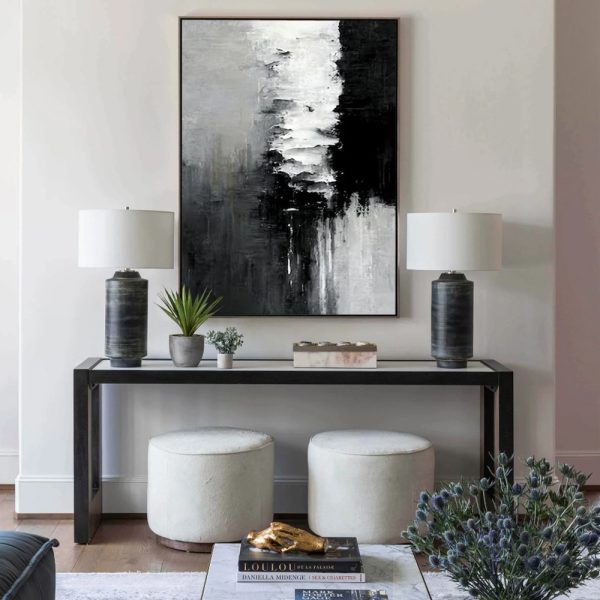 Wall Art - Abstract Black White - Canvas Prints-Poster Prints - Image 2