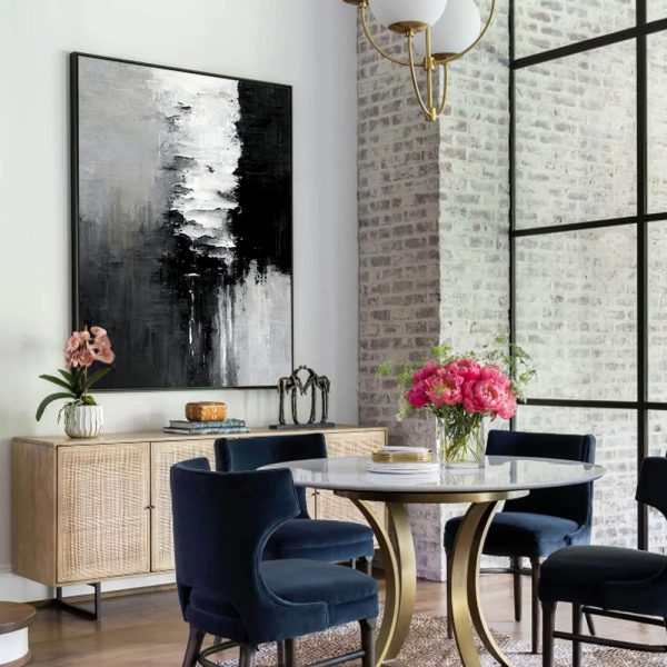 Wall Art - Abstract Black White - Canvas Prints-Poster Prints - Image 3