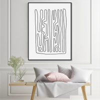 Wall Art - Black And White Lines - Canvas Prints-Poster Prints - Image 3
