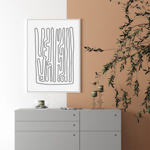 Wall Art - Black And White Lines - Canvas Prints-Poster Prints