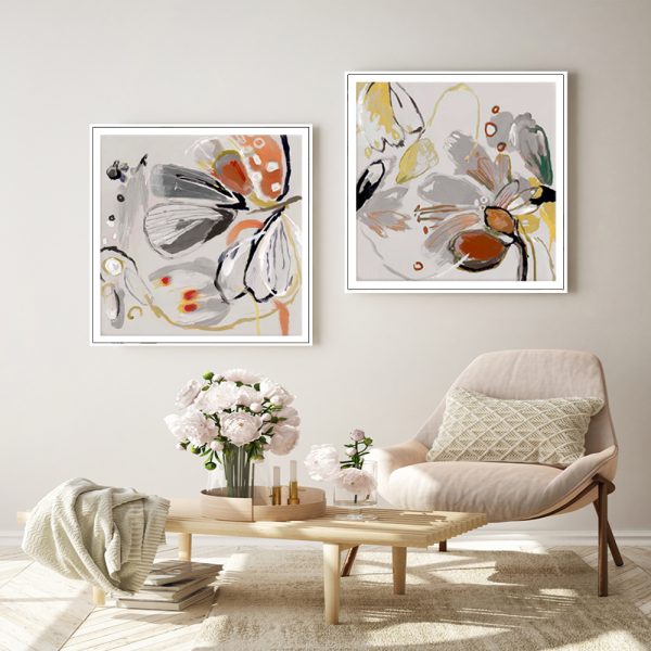 Wall Art - Blooming Spring Floral (2 sets)- Canvas Prints-Poster Prints