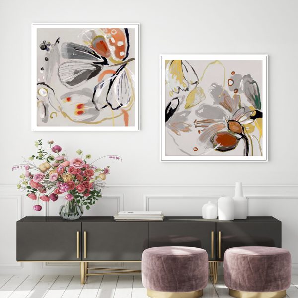 Wall Art - Blooming Spring Floral (2 sets)- Canvas Prints-Poster Prints - Image 2