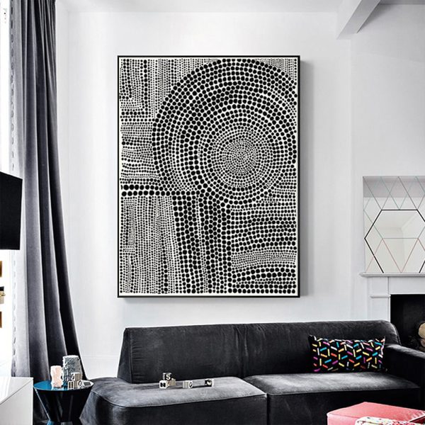 Wall Art - Clustered Dots B - Canvas Prints-Poster Prints