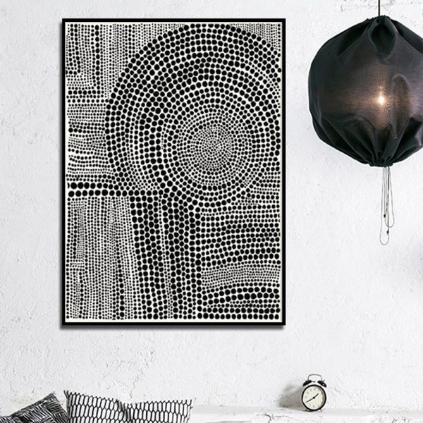 Wall Art - Clustered Dots B - Canvas Prints-Poster Prints - Image 2