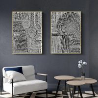 Wall art - Clustered Dots (2 sets)- Canvas Prints- Poster Prints