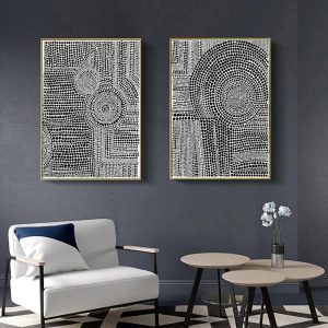 Wall art - Clustered Dots (2 sets)- Canvas Prints- Poster Prints