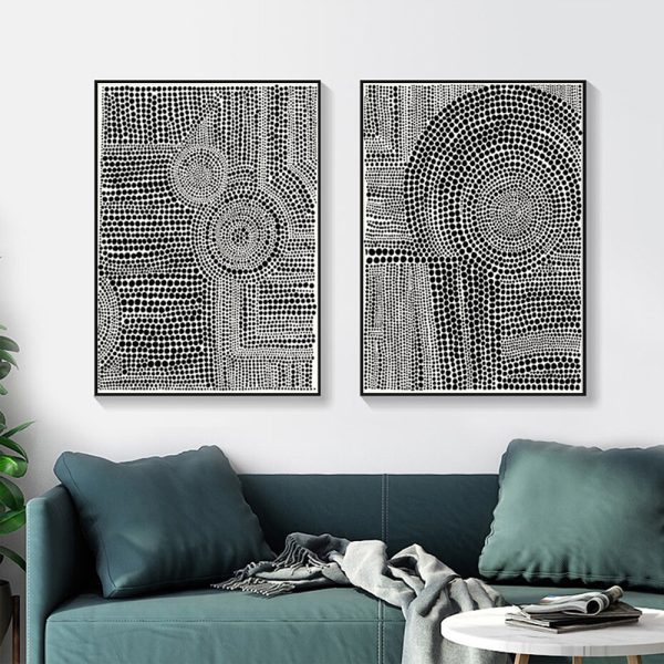 Wall art - Clustered Dots (2 sets)- Canvas Prints- Poster Prints - Image 3