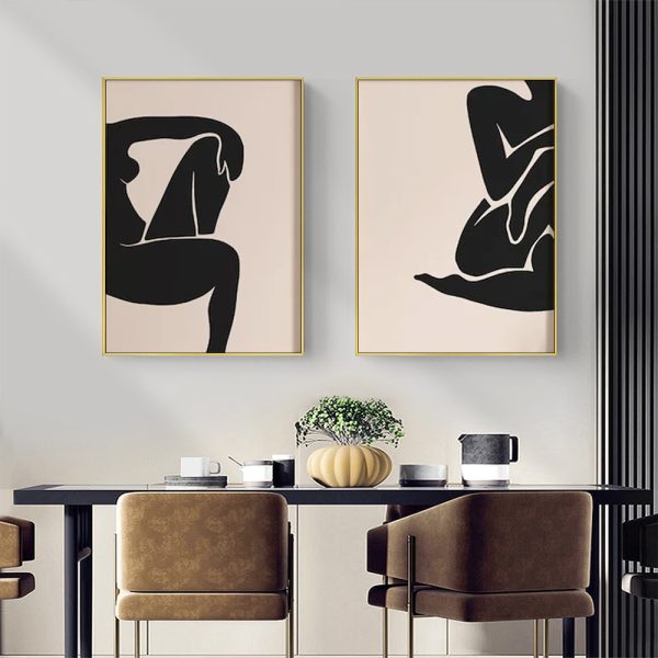 Wall art - Female Figure (2 sets)- Canvas Prints- Poster Prints