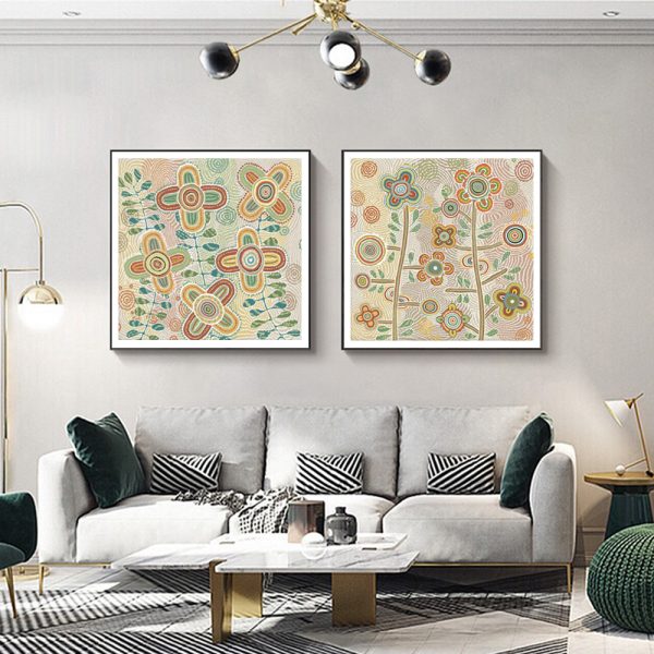 Wall Art - Lovely Pattern II (2 sets)- Canvas Prints-Poster Prints - Image 2
