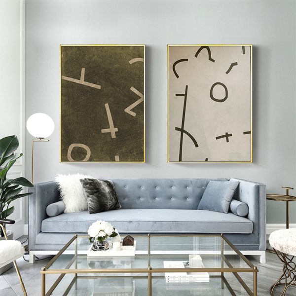 Wall art - Neutral Composition (2 sets)- Canvas Prints- Poster Prints - Image 3