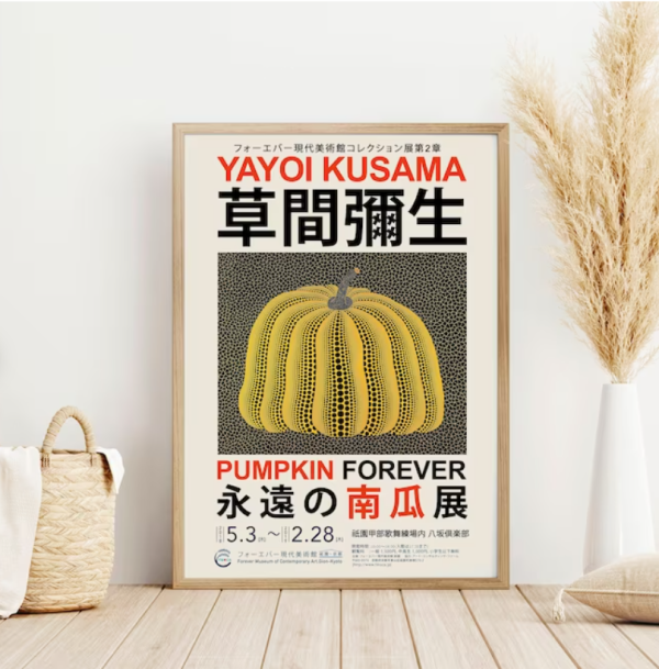 Wall Art - Yayoi Kusama Pumpkin Forever - Canvas Prints-Poster Prints
