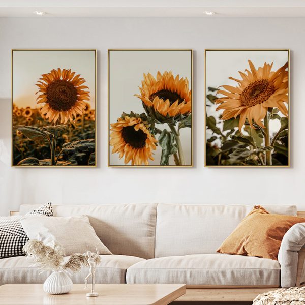 Wall Art - Sunflower (3 Sets) - Poster Prints -Canvas Prints - Image 2