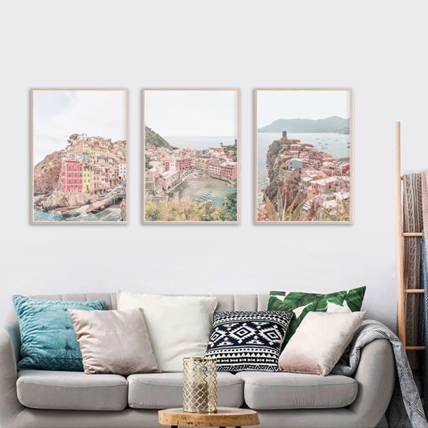 Wall Art - Italy Cinque Terre (3 Sets) - Poster Prints -Canvas Prints