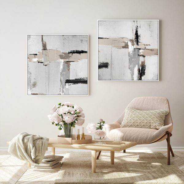 Wall Art - Neutral Abstract (2 sets)- Canvas Prints-Poster Prints