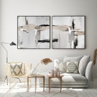 Wall Art - Neutral Abstract (2 sets)- Canvas Prints-Poster Prints - Image 2