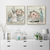 Wall Art - Shiplap Flower Market (2 sets)- Canvas Prints-Poster Prints