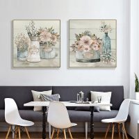 Wall Art - Shiplap Flower Market (2 sets)- Canvas Prints-Poster Prints - Image 2