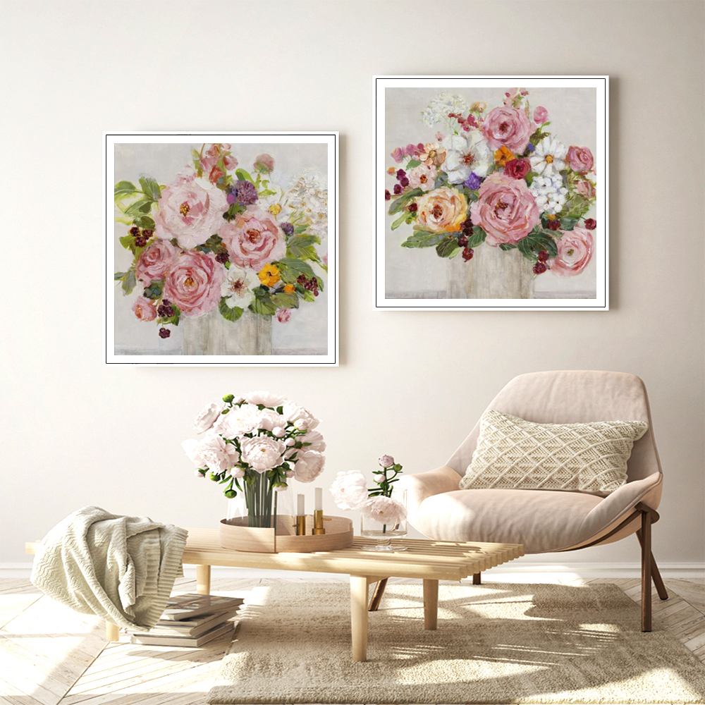 Wall Art - Becoming Blush (2 sets)- Canvas Prints-Poster Prints - Art ...