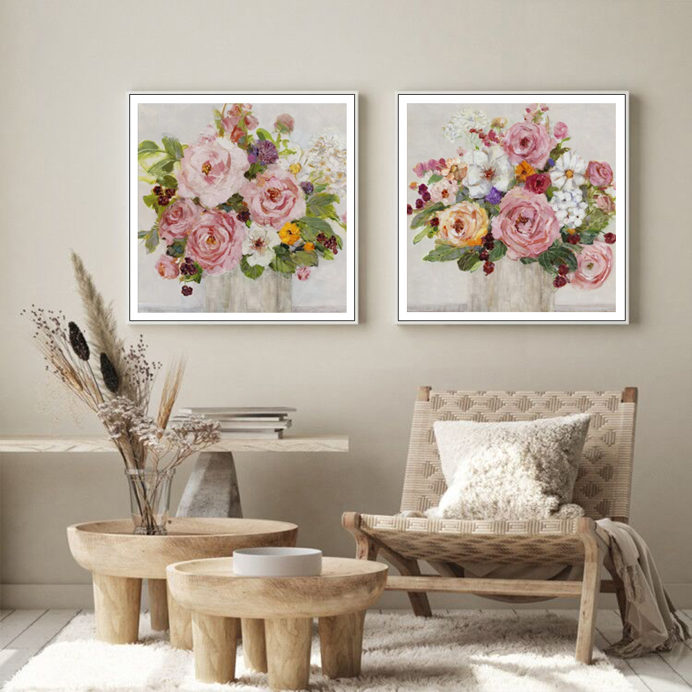 Wall Art - Becoming Blush (2 sets)- Canvas Prints-Poster Prints - Art ...