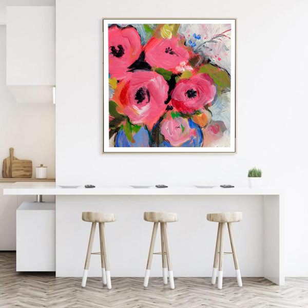 Wall Art - Bouquet In Pink - Canvas Prints-Poster Prints
