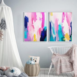Wall art - Colorful Brushstrokes (2 sets)- Canvas Prints- Poster Prints