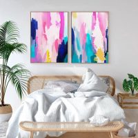 Wall art - Colorful Brushstrokes (2 sets)- Canvas Prints- Poster Prints - Image 3