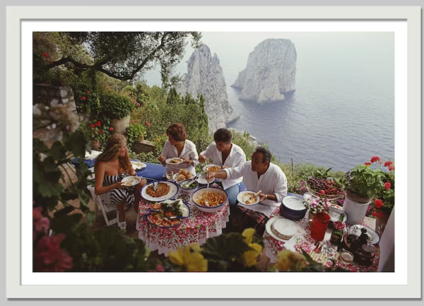 Wall Art - Dining Al Fresco on Capri - Canvas Prints-Poster Prints