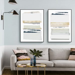 Wall art - Gray Abstract (2 sets)- Canvas Prints- Poster Prints