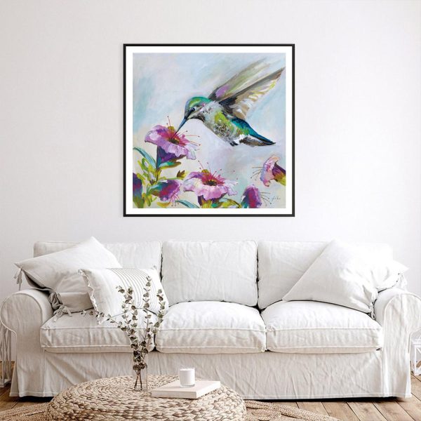 Wall Art - Hummingbird Florals - Canvas Prints-Poster Prints - Image 2