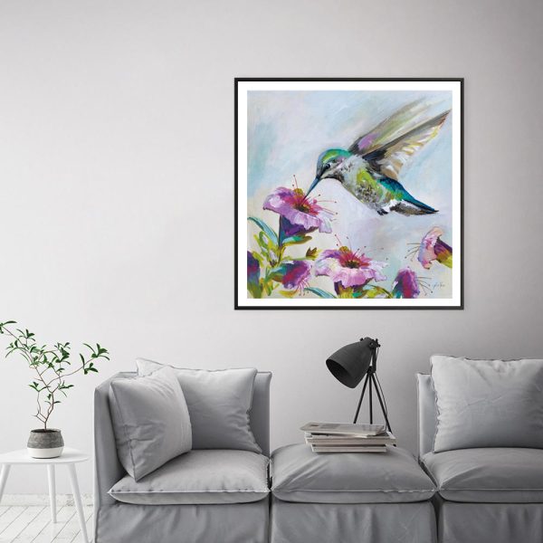 Wall Art - Hummingbird Florals - Canvas Prints-Poster Prints - Image 3