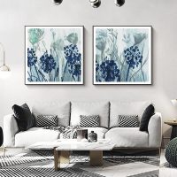 Wall Art - Indigo Field (2 sets)- Canvas Prints-Poster Prints - Image 3
