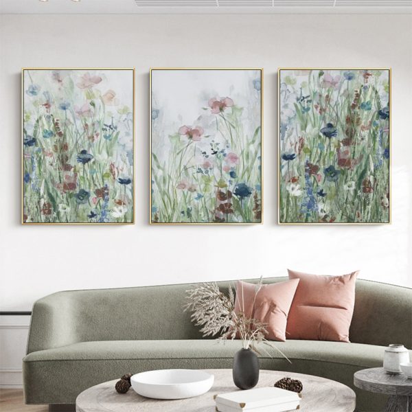 Wall Art - Wildflowers Field (3 Sets) - Poster Prints -Canvas Prints - Image 2