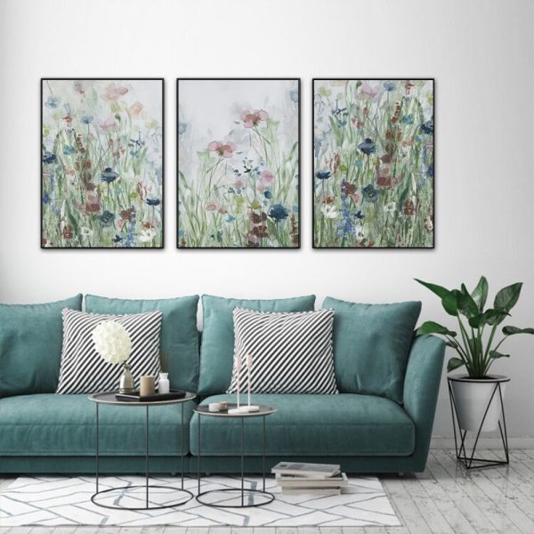 Wall Art - Wildflowers Field (3 Sets) - Poster Prints -Canvas Prints - Image 3