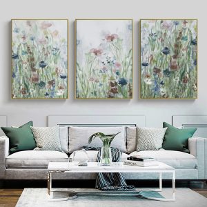 Wall Art - Wildflowers Field (3 Sets) - Poster Prints -Canvas Prints