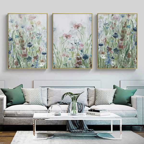 Wall Art - Wildflowers Field (3 Sets) - Poster Prints -Canvas Prints
