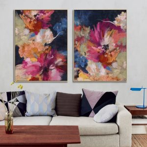 Wall art - Abstract Floral (2 sets)- Canvas Prints- Poster Prints